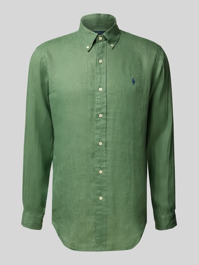 Polo Ralph Lauren Regular fit linnen overhemd met button-downkraag Donkergroen - 2