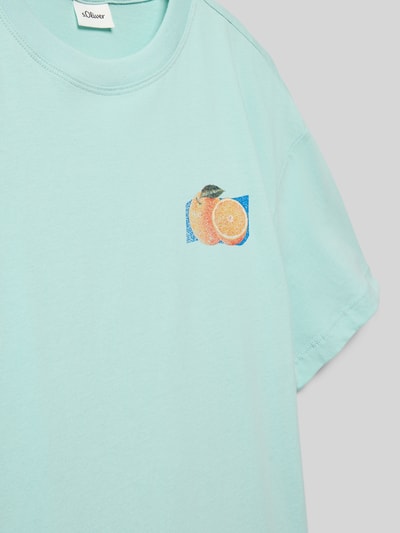 s.Oliver RED LABEL regular fit T-shirt van katoen Mintgroen - 2