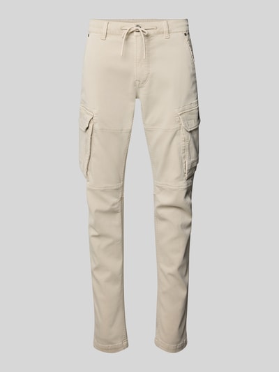 Productfoto, cargobroek met vetersluiting model 'EXPEDIZOR' van PME Legend, heren, mix van katoen en lyocell, slim fit, cargozakken, beige
