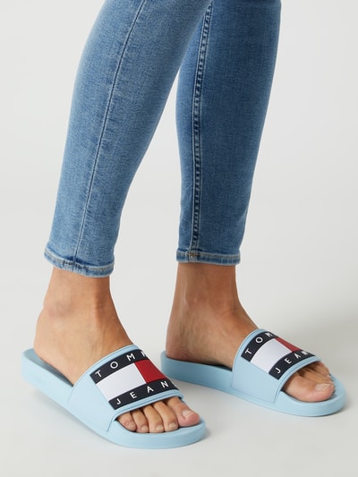 Tommy Jeans Slides mit Logo-Print  Hellblau 3