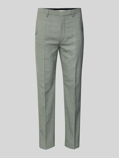 HUGO Slim Fit Anzughose mit Bundfalten Modell 'Hesten' Khaki 2