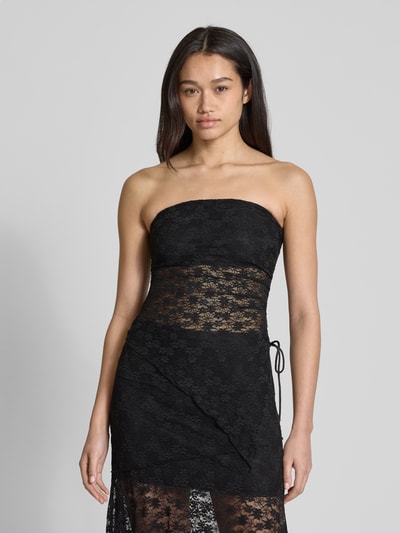 Review Top z wiązaniem z boku Czarny 4