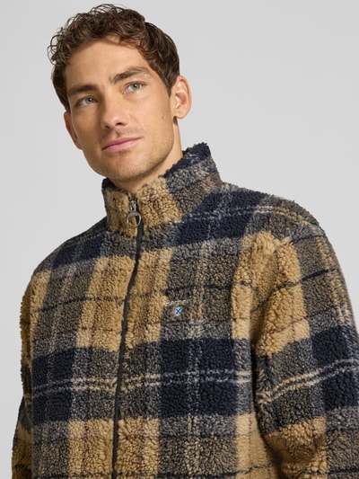 Barbour Regular Fit Fleecejacke mit Allover-Muster Beige 3