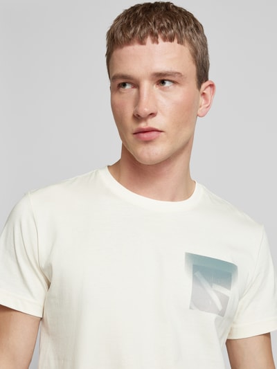 Calvin Klein Jeans T-Shirt mit Label-Print Offwhite 3