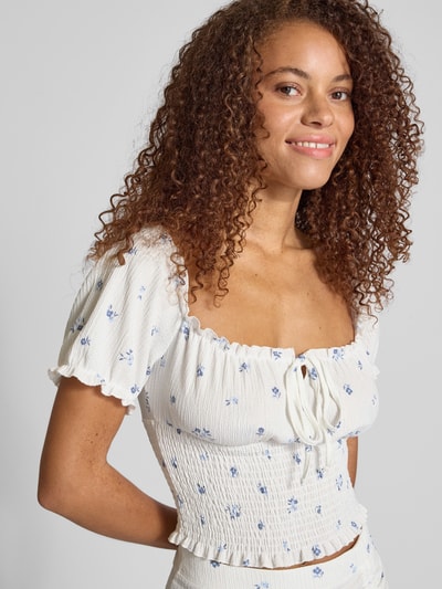 Only Regular Fit Top mit Allover-Muster Modell 'HILLARY' Offwhite 3