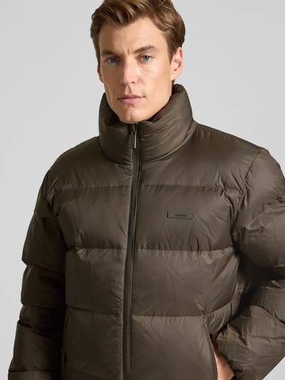 CK Calvin Klein Gewatteerd jack met opstaande kraag Olijfgroen - 3