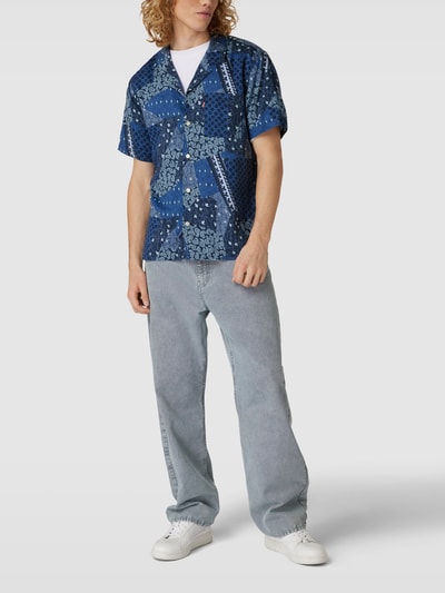 Levi's® Relaxed fit vrijetijdsoverhemd met knoopsluiting, model 'THE SUNSET CAMP' Marineblauw gemêleerd - 1