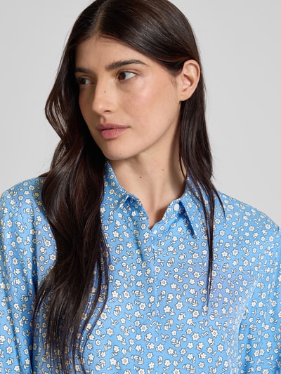 Tommy Hilfiger Regular Fit Bluse mit verdeckter Knopfleiste Hellblau 3