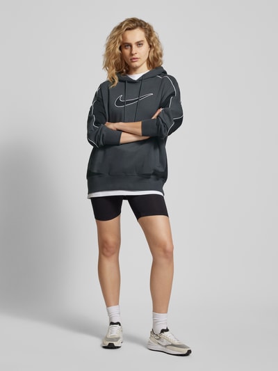 Nike Oversized Hoodie mit Logo-Stitching Anthrazit 1