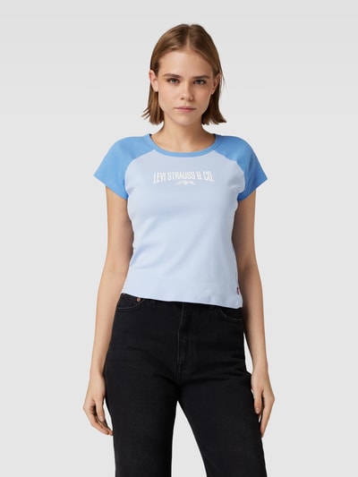 Levi's® T-Shirt mit Raglanärmeln Hellblau 4