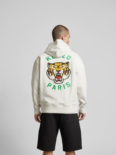 Kenzo Hoodie mit Kapuze Mittelgrau Melange 5