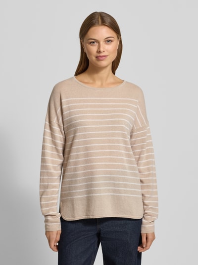 Fynch-Hatton Strickpullover mit überschnittenen Schultern Beige 4