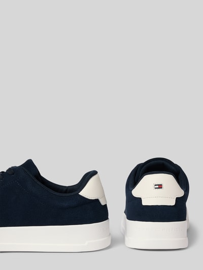 Tommy Hilfiger Lage sneakers van suède, model 'COURT CORE' Donkerblauw - 2