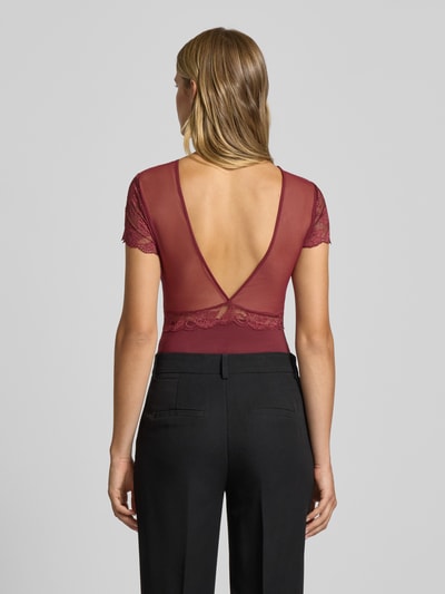Pieces Wäsche-Body mit Spitze Modell 'SICCA' Bordeaux 5