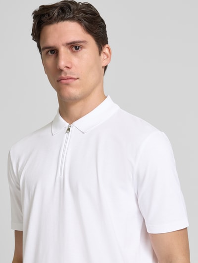 HUGO Regular Fit Poloshirt mit Label-Patch Modell 'Dekok' Weiss 3