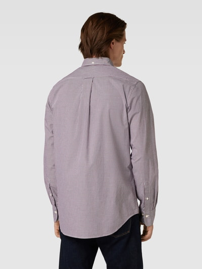 Gant Regular fit vrijetijdsoverhemd met labelstitching, model 'POPLIN' Bordeaux - 5