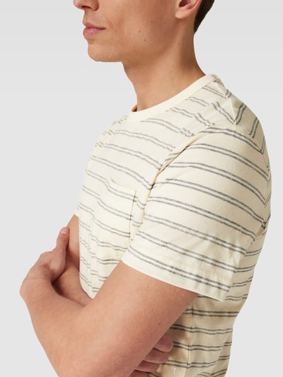 Tom Tailor T-Shirt mit Streifenmuster Offwhite 3