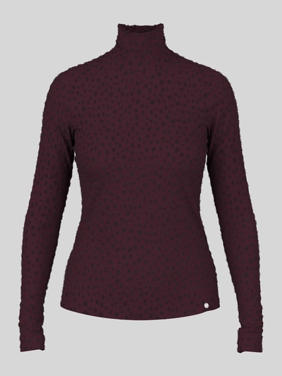 Marc Cain Langarmshirt mit Mock Neck Bordeaux 2