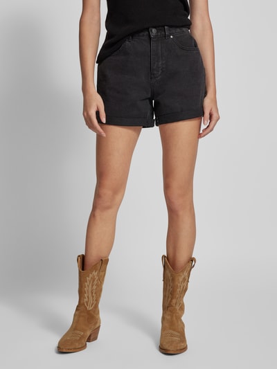 Vero Moda Loose Fit Jeansshort in unifarbenem Design Modell 'ZURI' Black 4