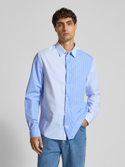 Jake*s Regular Fit Business-Hemd mit Knopfleiste Bleu 4