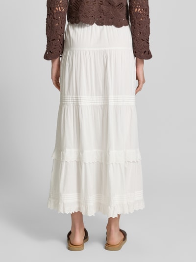 VERO MODA Schmaler Maxi-Rock aus reiner Baumwolle Modell 'SANDY' Weiss 5