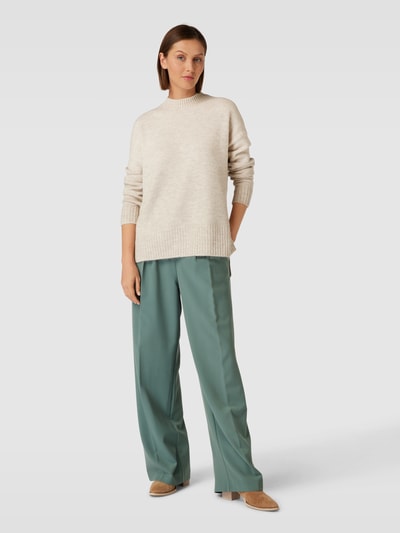 Vero Moda Oversized Strickpullover mit Rundhalsausschnitt Modell 'LEFILE' Offwhite Melange 1