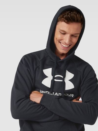 Under Armour Hoodie mit Label-Print Modell 'Rival' Black 3