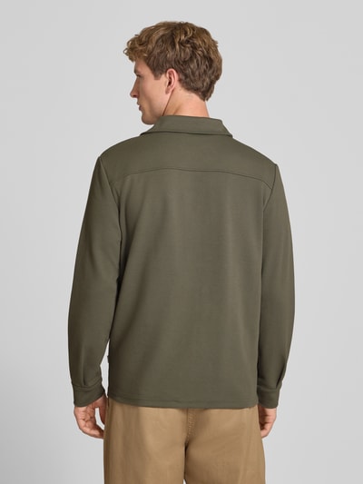 ONLY & SONS Relaxed Fit Hemdjacke mit Viskose-Anteil Modell 'NEWKODYL' Schlamm 5