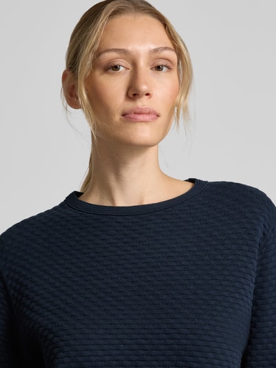 Tom Tailor Regular Fit Pullover aus reiner Baumwolle Marine 3