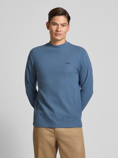 BOSS Orange Regular Fit Langarmshirt aus reiner Baumwolle Modell 'EXPLORER' Rauchblau 4