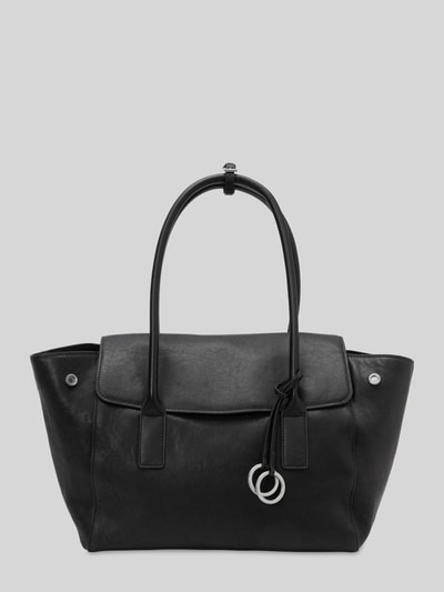 Marc O'Polo torba shopper ze skóry bydlęcej z detalami z metalu Czarny 1