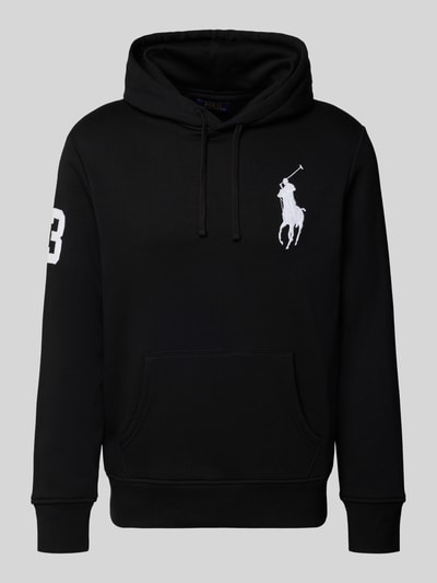 Polo Ralph Lauren Hoodie mit Logo-Stitching und Känguru-Tasche Black 2
