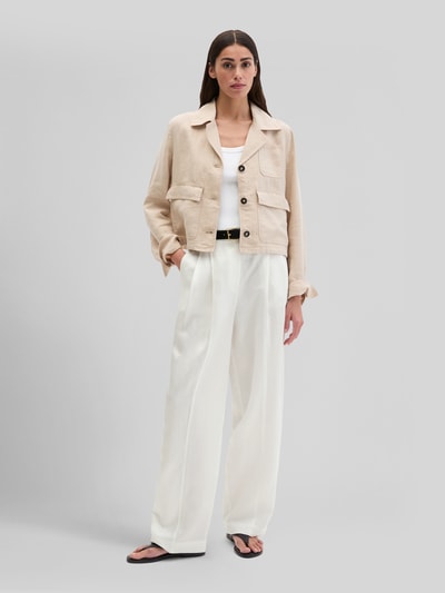 Marc O'Polo Relaxed Fit Kurzblazer aus reinem Leinen Sand 1