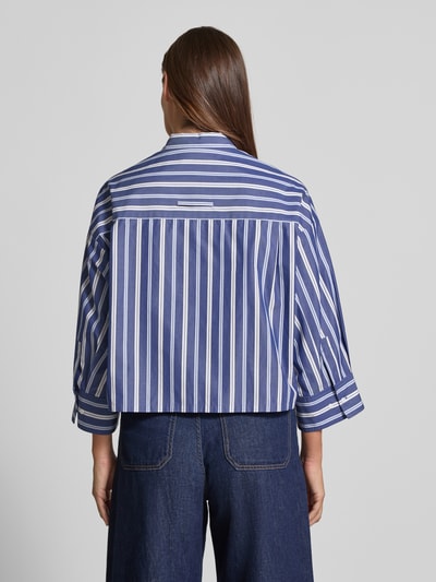 MAX&Co. boxy fit overhemdblouse van puur katoen model 'VELOCE' Marineblauw - 5
