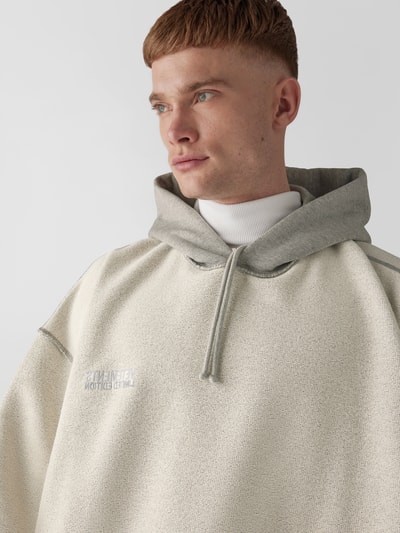 VETEMENTS Oversized Hoodie im Inside-Out-Look Hellgrau 3