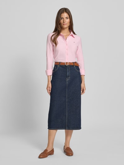 Tommy Hilfiger Shaped fit overhemdblouse van katoenmix Rosé - 1