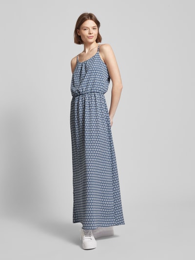 Only Maxi-jurk met all-over print, model 'WINNER' Jeansblauw - 1