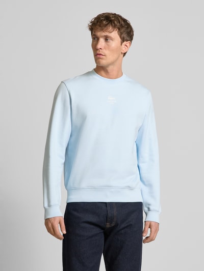 Lacoste Sweatshirt mit Label-Print Hellblau 4