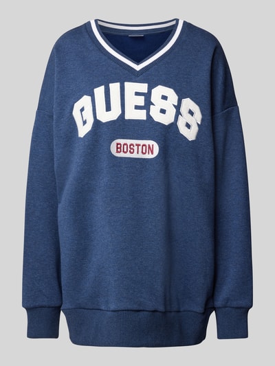 Guess Activewear Bluza o kroju oversized z prążkowanymi wykończeniami Granatowy 1