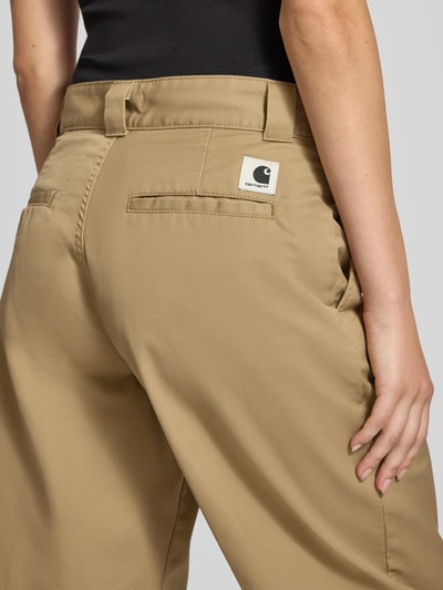 Carhartt Work In Progress Spodnie materiałowe z wpuszczanymi kieszeniami w stylu francuskim Beżowy 3
