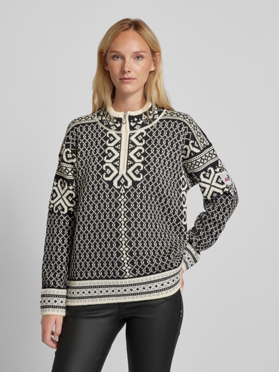 Dale of Norway Sweter z norweskim wzorem i golfem model ‘LEKNES’ Czarny 4