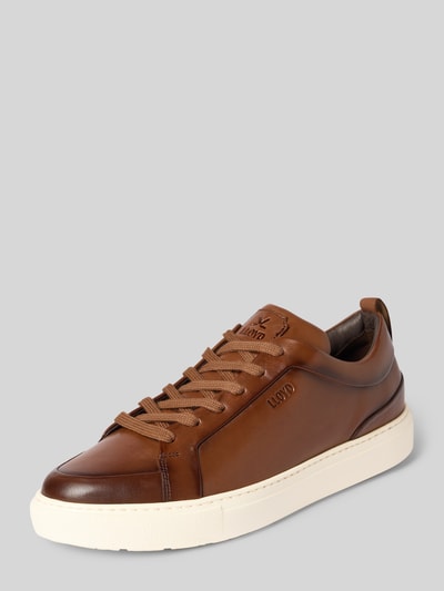 Lloyd Leren sneakers met label in reliëf, model 'METRO' Cognac - 1