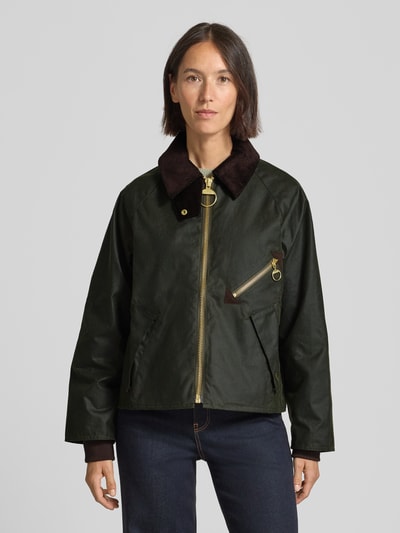 Barbour Relaxed Fit Wachsjacke aus reiner Baumwolle Modell 'ARLENE' Oliv 4