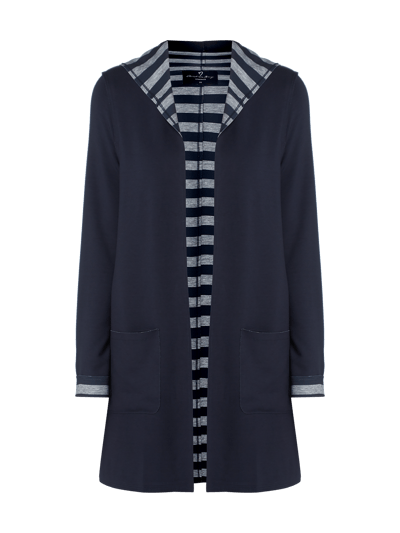 Christian Berg Woman Longcardigan mit Kontrastinnenseite Dunkelblau 2