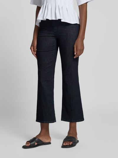 CAMBIO Cropped Fit Gerade Hose aus Baumwoll-Mix Modell 'TESS CROPPED' Dunkelblau 4