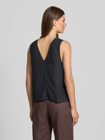 Selected Femme Regular Fit Blusentop aus reinem Leinen Modell 'FLINNA' Black 5