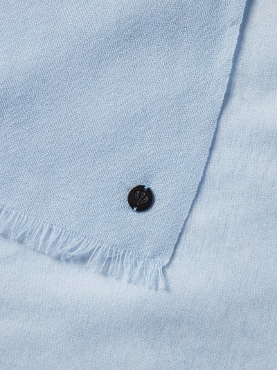 Fraas Wollschal mit Label-Detail Hellblau 3