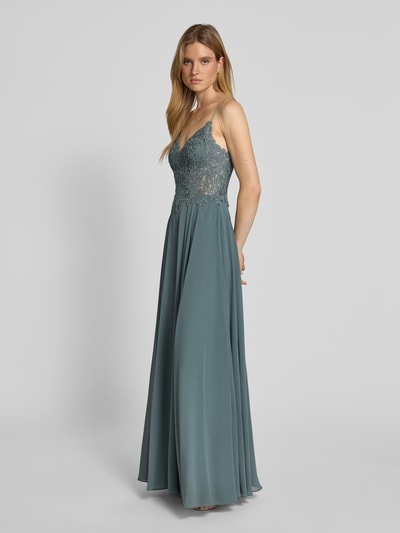 Mascara Abendkleid mit Spitzenbesatz Schilf 1