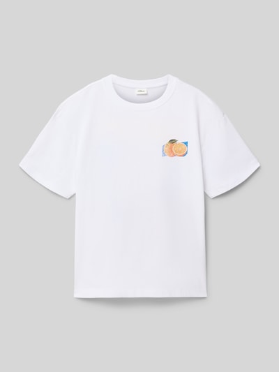 s.Oliver RED LABEL Regular Fit T-Shirt aus Baumwolle Weiss 1