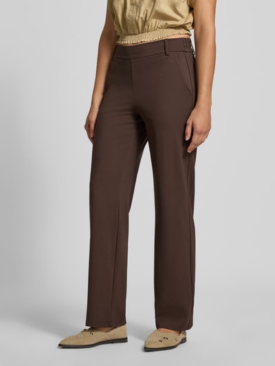 ONLY Regular Fit Weite Hose aus Viskose-Mix Modell 'POPTRASH' Schoko 4